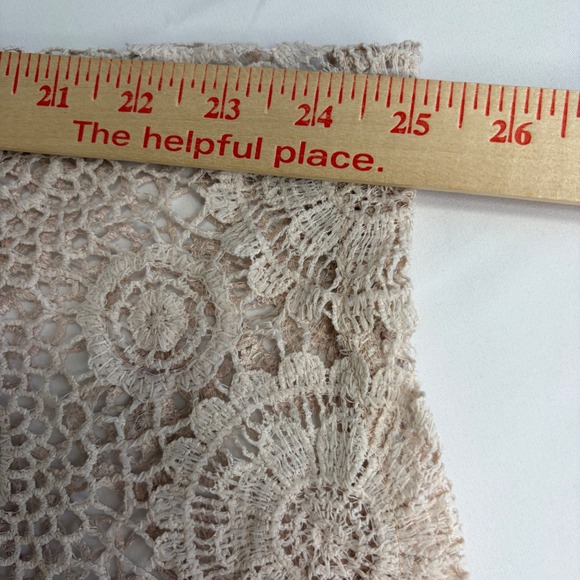 By Together Women Top Ombre Crochet Lace Boho Bell Sleeve Large Cottage Festival - Picture 6 of 11